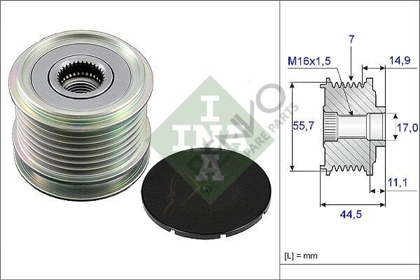 Mercedes Sprinter 2006-2010 Arası 318 CDI Alternatör Kasnağı INA Marka
