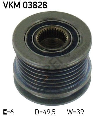 Mercedes Sprinter 2006-2010 Arası 313 CDI 4x4 Alternatör Kasnağı SKF Marka