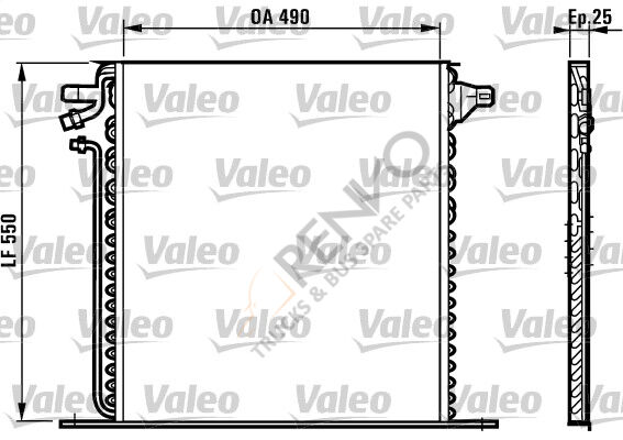 Mercedes Vito 1996-2003 Arası 108 D 2.3 Klima Radyatörü Valeo Marka