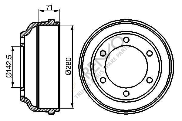 Ford Transit 1991-2000 Arası 2.5 TD Arka Kampana Bosch Marka