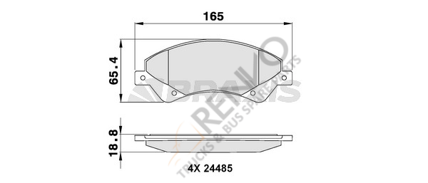 Ford Transit 2006-2014 Arası 2.2 TDCi Ön Balata Braxis Marka