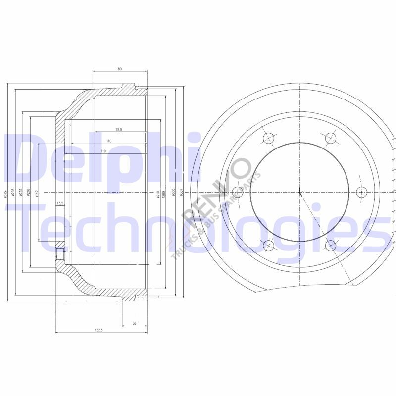 Ford Transit 2000-2006 Arası 2.3 16V RWD Arka Kampana Delphi Marka
