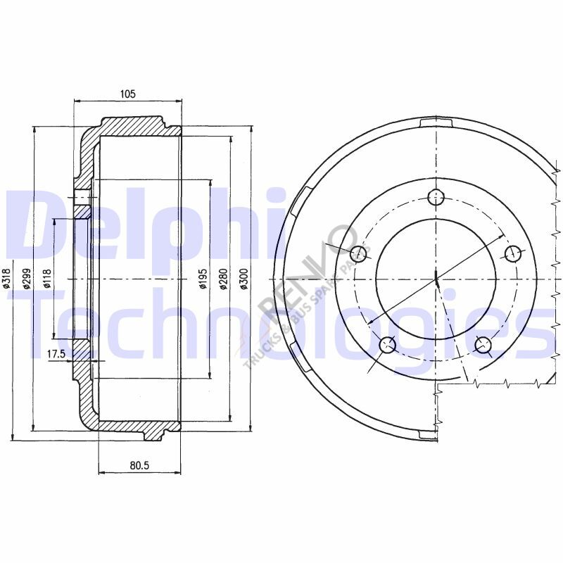 Ford Transit 2000-2006 Arası 2.0 DI Arka Kampana Delphi Marka
