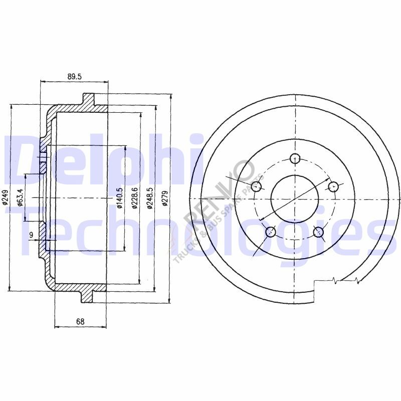 Ford Transit Connect 2002-2006 Arası 1.8 16V Arka Kampana Delphi Marka