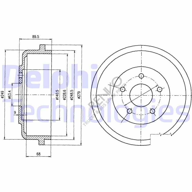 Ford Transit Connect 2002-2006 Arası 1.8 TDCi Arka Kampana Delphi Marka
