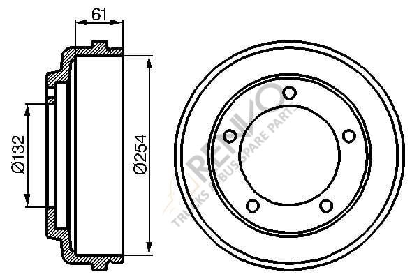 Ford Transit 1991-2000 Arası 2.5 DI Arka Kampana Bosch Marka