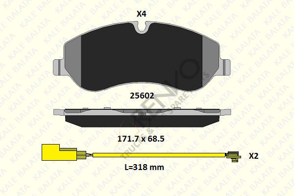 Ford Transit 2012-2016 Arası 2.2 TDCi Ön Balata Kale Marka