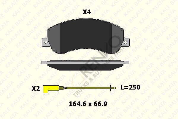 Ford Transit 2006-2014 Arası 2.2 TDCi 4x4 Arka Balata Kale Marka