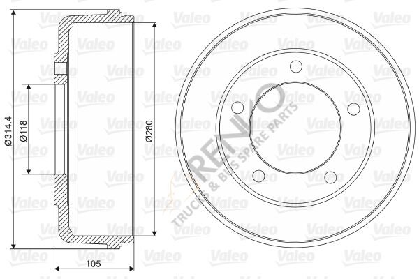 Ford Transit 2000-2006 Arası 2.4 DI RWD Arka Kampana Valeo Marka