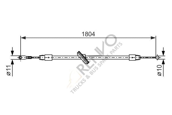 Mercedes Sprinter 2006-2010 Arası 313 CDI 4x4 Ön El Fren Teli Bosch Marka