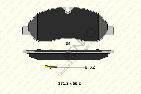 Ford Transit 2013-2017 Arası 2.2 TDCi Ön Balata Kale Marka