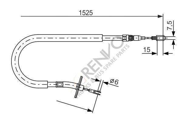 Mercedes Sprinter 1995-2006 Arası 214 Arka Sol El Fren Teli Bosch Marka