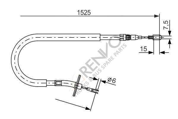 Mercedes Sprinter 1995-2012 Arası 312 D 2.9 Arka Sol El Fren Teli Bosch Marka