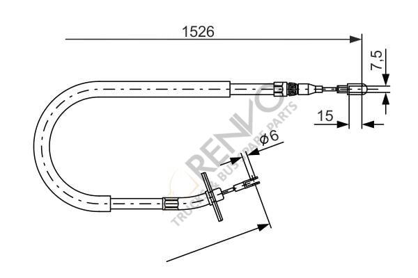 Mercedes Sprinter 1995-2006 Arası 208 D Arka Sağ El Fren Teli Bosch Marka