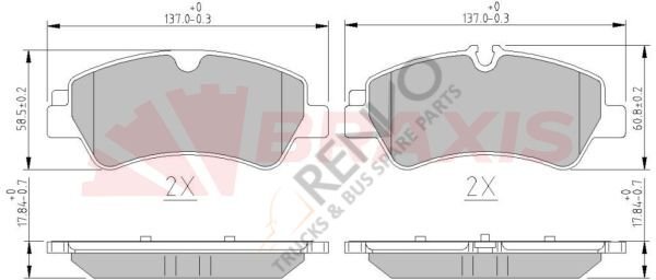 Ford Transit 2012-2016 Arası 2.2 TDCi Arka Balata Braxis Marka