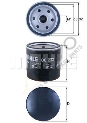 Ford Transit 1977-1992 Arası 2.5 D Yağ Filtresi Mahle Marka