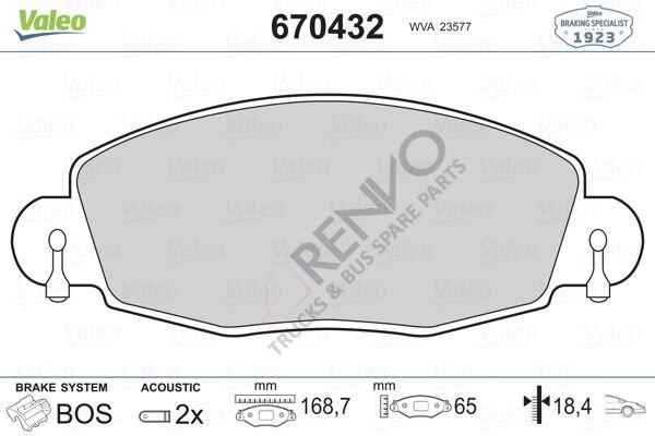 Ford Transit 2000-2006 Arası 2.4 DI RWD Ön Balata Valeo Marka