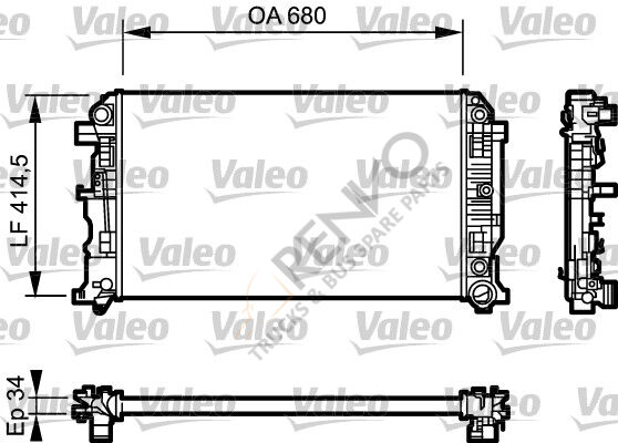 Mercedes Sprinter 2006-2010 Arası 513 CDI 4x4 Su Radyatörü Valeo Marka