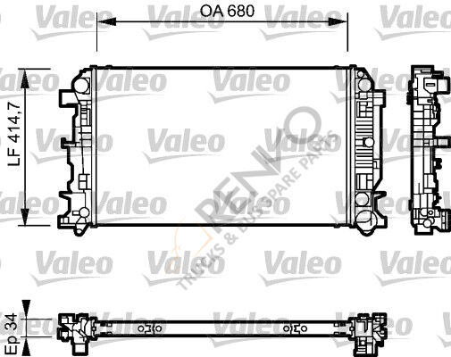 Mercedes Sprinter 2006-2010 Arası 313 CDI Su Radyatörü Valeo Marka