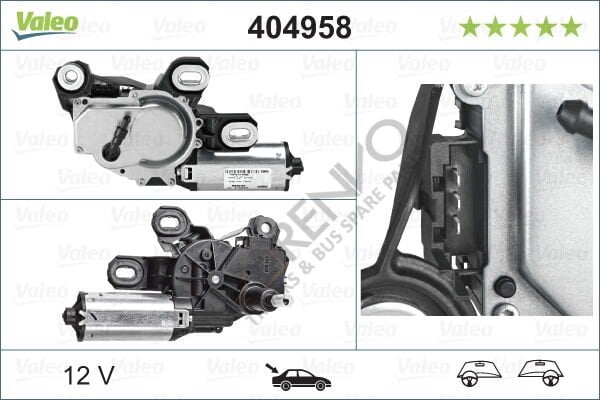 Mercedes Vito 2003-2007 Arası 116 CDI 4x4 Arka Sağ Silecek Motoru Valeo Marka