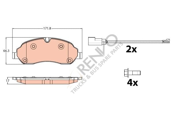 Ford Transit 2013-2017 Arası 2.2 TDCi Ön Balata TRW Marka