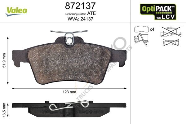 Ford Transit Connect 2002-2006 Arası 1.8 16V Arka Balata Valeo Marka