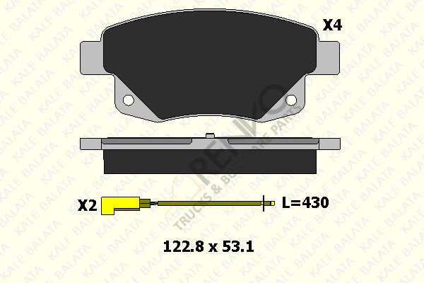Ford Transit 2006-2014 Arası 2.2 TDCi Arka Balata Kale Marka