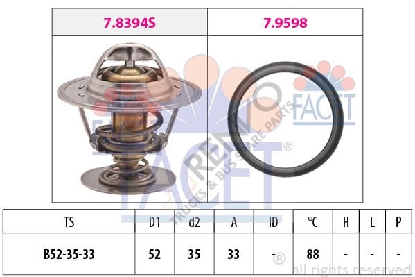 Ford Transit 1985-1992 Arası 2.5 D Termostat Facet Marka