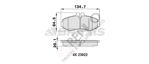 Mercedes Vito 1996-2003 Arası 108 D 2.3 Ön Balata Braxis Marka