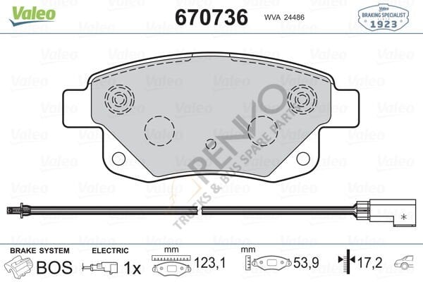 Ford Transit 2006-2014 Arası 2.2 TDCi 4x4 Arka Balata Valeo Marka