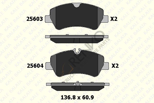 Ford Transit 2012-2016 Arası 2.2 TDCi Arka Balata Kale Marka