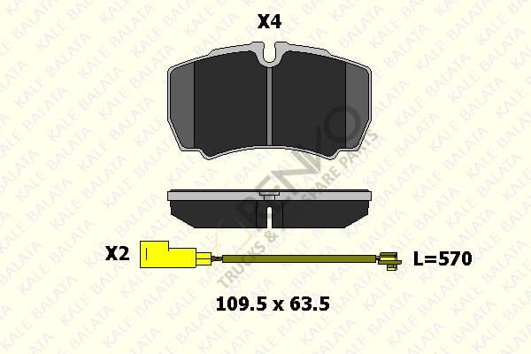 Ford Transit 2006-2014 Arası 2.2 TDCi RWD Arka Balata Kale Marka