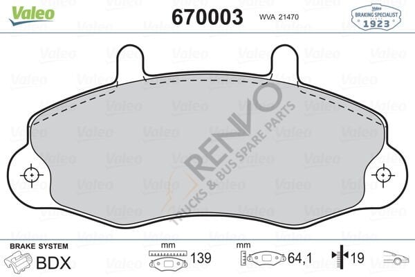Ford Transit 1994-2000 Arası 2.5 DI Ön Balata Valeo Marka