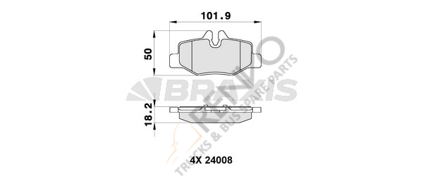 Mercedes Vito 2003-2007 Arası 122 CDI Arka Balata Braxis Marka
