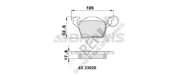 Mercedes Vito 1996-2003 Arası 114 2.3 Arka Balata Braxis Marka