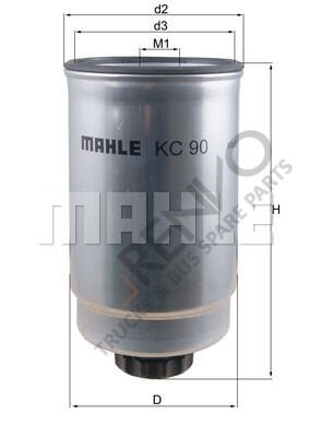 Ford Transit 1991-2000 Arası 2.5 TD Yakıt Filtresi Mahle Marka