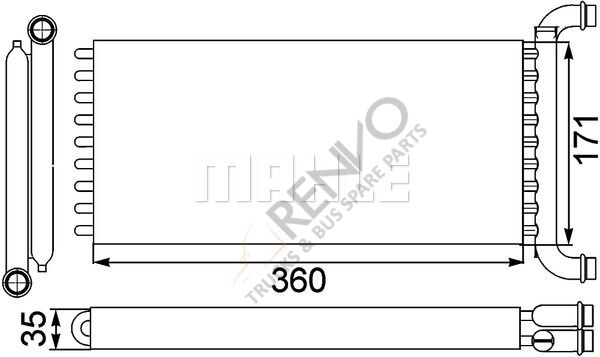 Mercedes Sprinter 2006-2010 Arası 318 CDI Kalorifer Radyatörü Mahle Marka