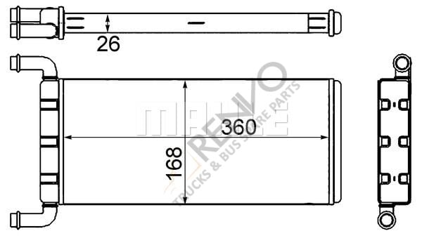 Mercedes Sprinter 2006-2010 Arası 319 CDI / BlueTEC Kalorifer Radyatörü Mahle Marka