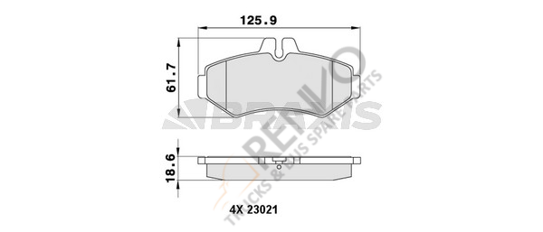 Mercedes Sprinter 1995-2012 Arası 308 D 2.3 Arka Balata Braxis Marka