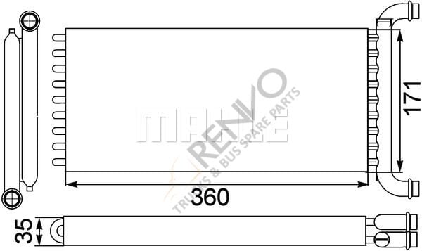 Mercedes Sprinter 2006-2010 Arası 313 CDI Kalorifer Radyatörü Behr Marka