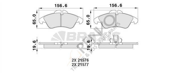 Mercedes Sprinter 1995-2006 Arası 214 Ön Balata Braxis Marka