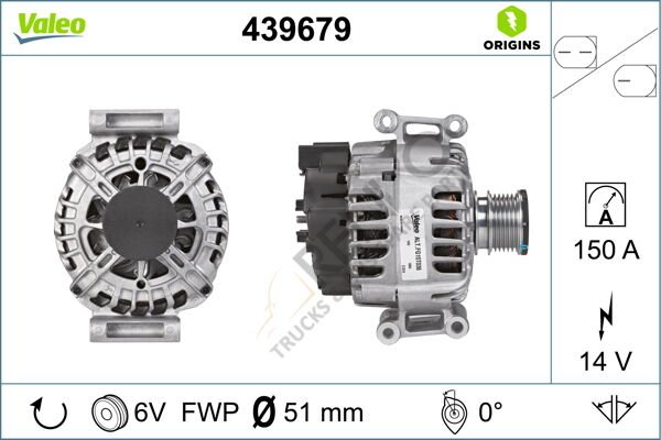 Mercedes Sprinter 2006-2010 Arası 313 CDI 4x4 Alternatör Valeo Marka