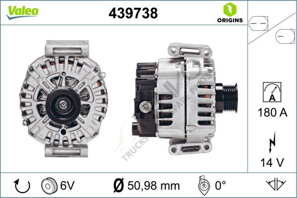Mercedes Sprinter 2006-2010 Arası 513 CDI 4x4 Alternatör Valeo Marka