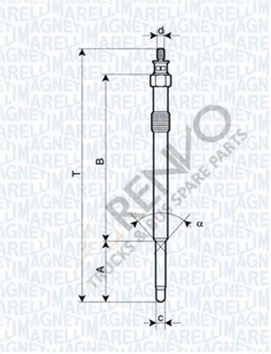 Ford Transit 2000-2006 Arası 2.4 DI RWD Kızdırma Bujisi Magneti Marelli Marka