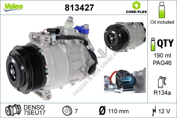 Mercedes Sprinter 2006-2010 Arası 319 CDI / BlueTEC Klima Kompresörü Valeo Marka