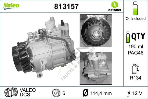 Mercedes Sprinter 2006-2010 Arası 319 CDI / BlueTEC Klima Kompresörü Valeo Marka