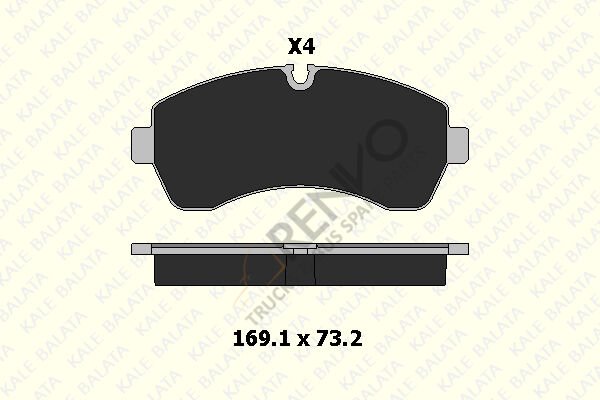 Mercedes Sprinter 2006-2010 Arası 513 CDI 4x4 Ön Balata Kale Marka