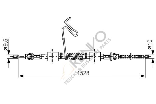 Ford Transit 2000-2006 Arası 2.4 DI RWD Arka Sol El Fren Teli Bosch Marka