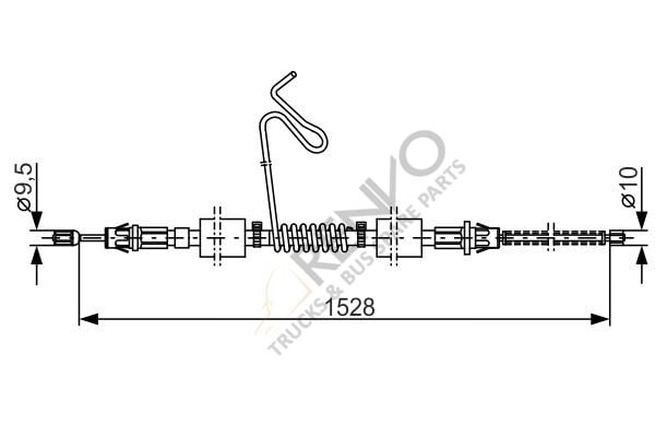 Ford Transit 2000-2006 Arası 2.3 16V RWD Arka Sol El Fren Teli Bosch Marka