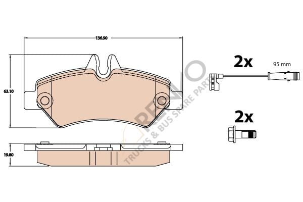 Mercedes Sprinter 2006-2010 Arası 319 CDI / BlueTEC 4x4 Arka Balata TRW Marka